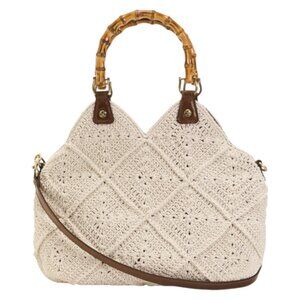 PATRICIA NASH Delphi Cotton Crochet And Leather Crossbody